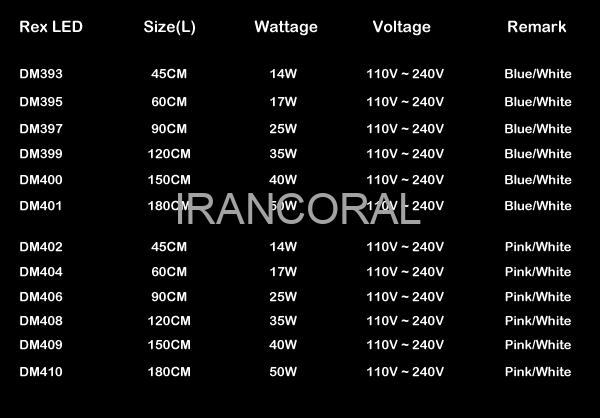 نور آکواریوم آب شور دایمکس