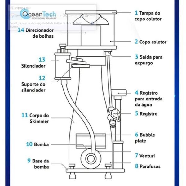 پروتئین اسکیمر octo150 اوشن تک