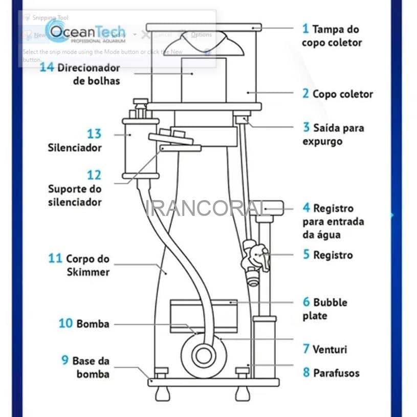 پروتئین اسکیمر octo150 اوشن تک