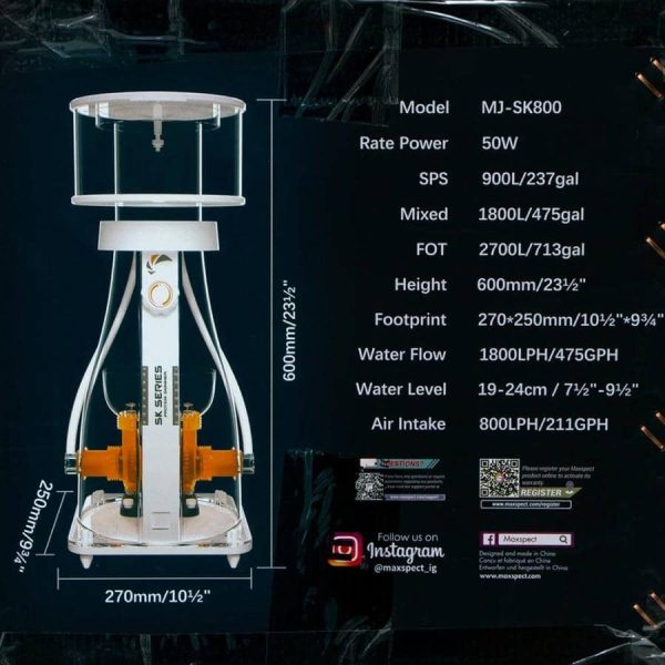 پروتئین اسکیمر SK800 مکس اسپکت