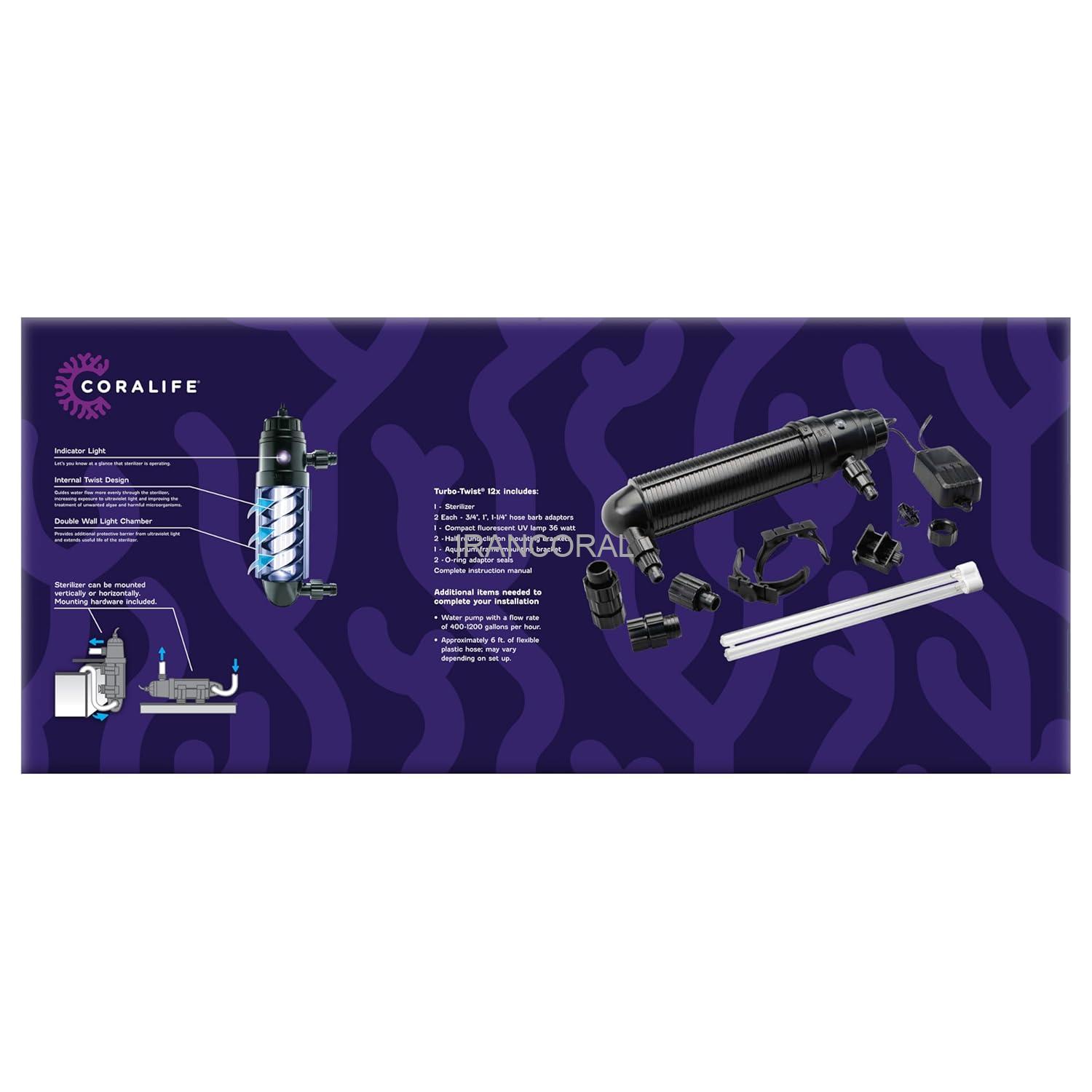 دستگاه حرفه ای یووی آکواریوم 36 وات کورالایف